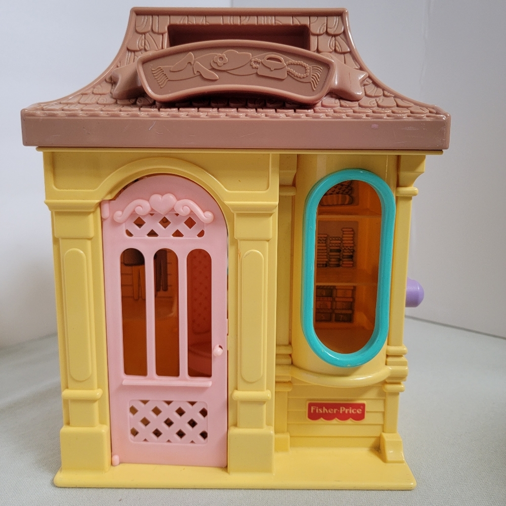 Vintage 1995 Fisher-Price Playset Shop Toy Town Clothing Store